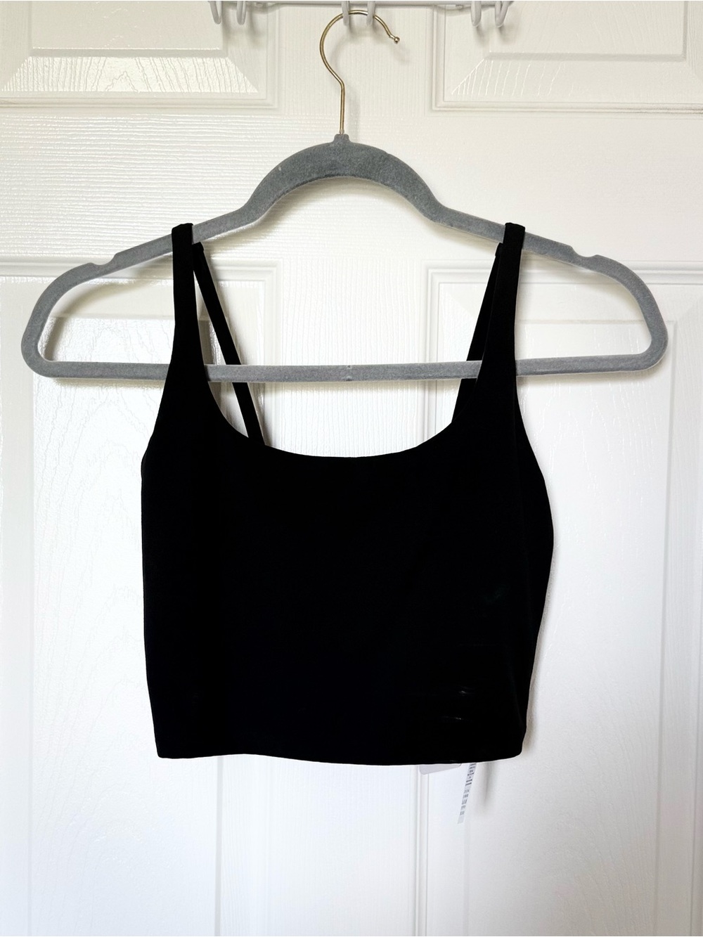 CRZ YOGA Double Lined Square Neck Cami Crop Tank- Butterluxe Soft